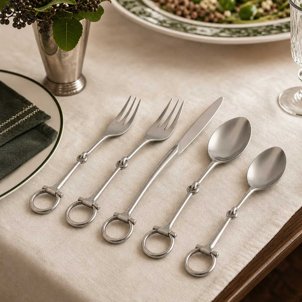 Bit Five piece Flatware Set - Stainless Steel Matt Silver 5