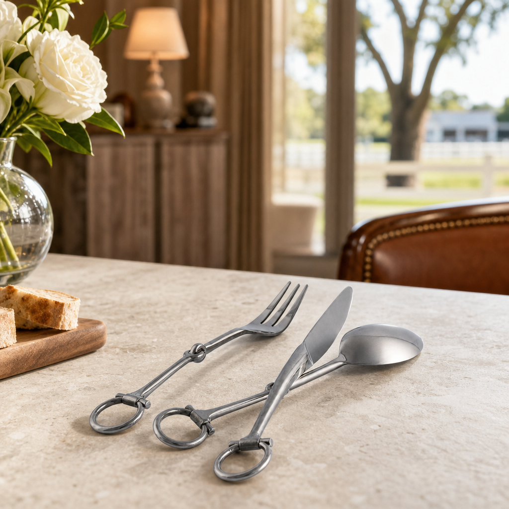 Bit Five piece Flatware Set - Stainless Steel Matt Silver 8