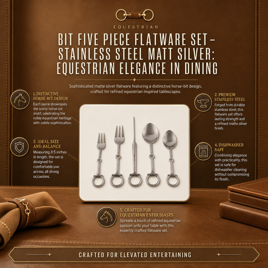 Bit Five piece Flatware Set - Stainless Steel Matt Silver 11
