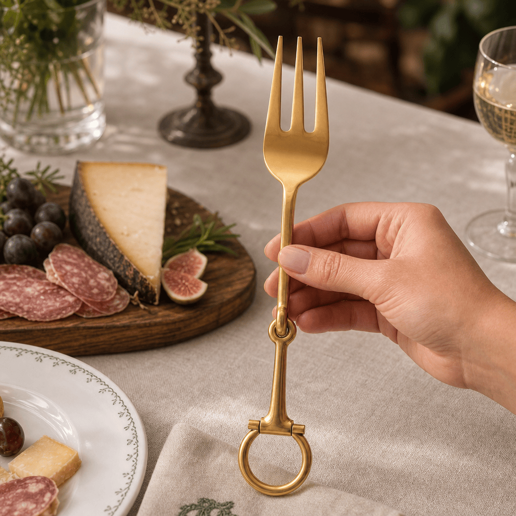 Bit Serving Fork - Stainless Steel Shiny Gold 5