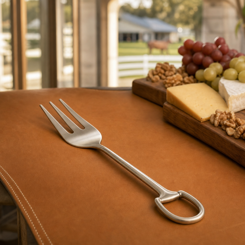 Stirrup Server Fork - Stainless Steel Matte Silver 6