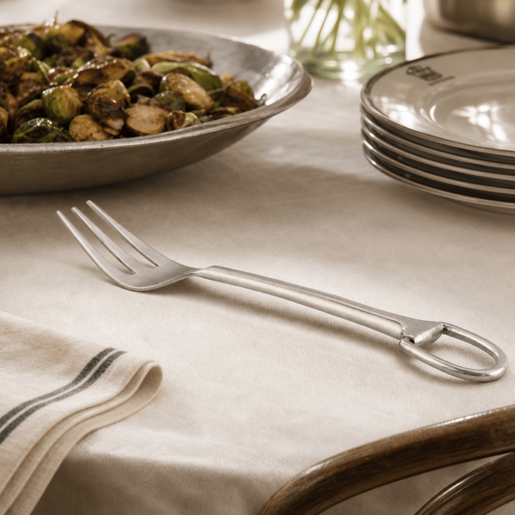Stirrup Server Fork - Stainless Steel Matte Silver 6