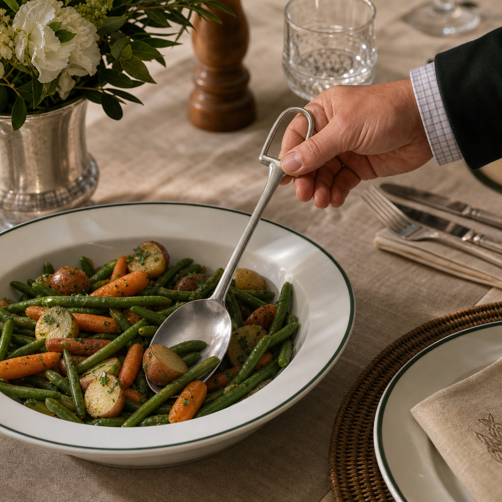 Stirrup Serving Spoon - Stainless Steel Matte Silver 4