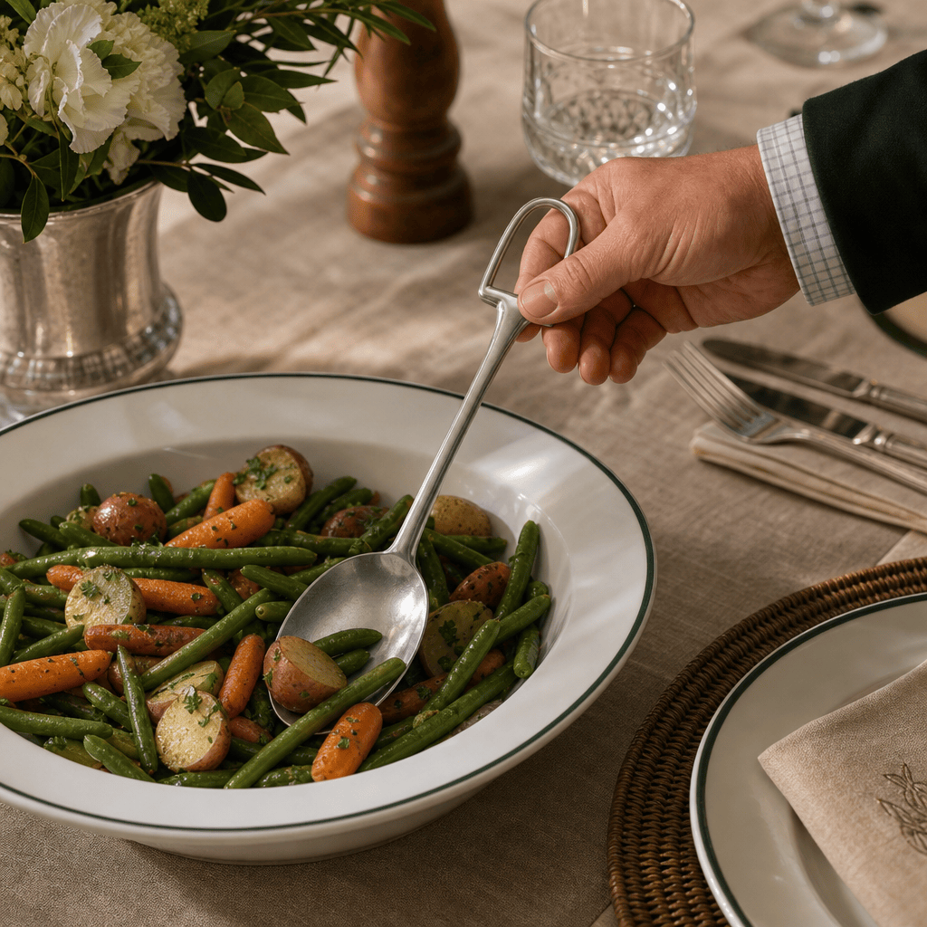 Stirrup Serving Spoon - Stainless Steel Matte Silver 4