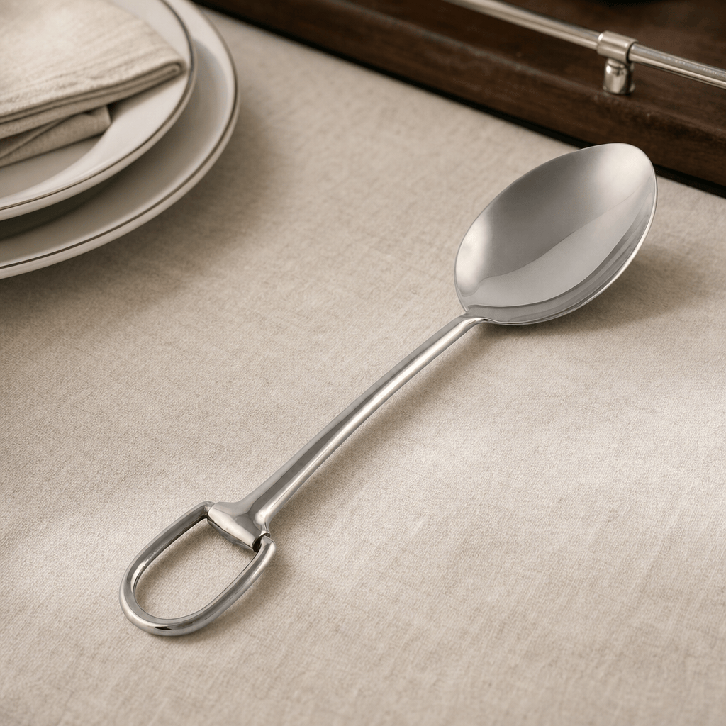 Stirrup Serving Spoon - Stainless Steel Matte Silver 2