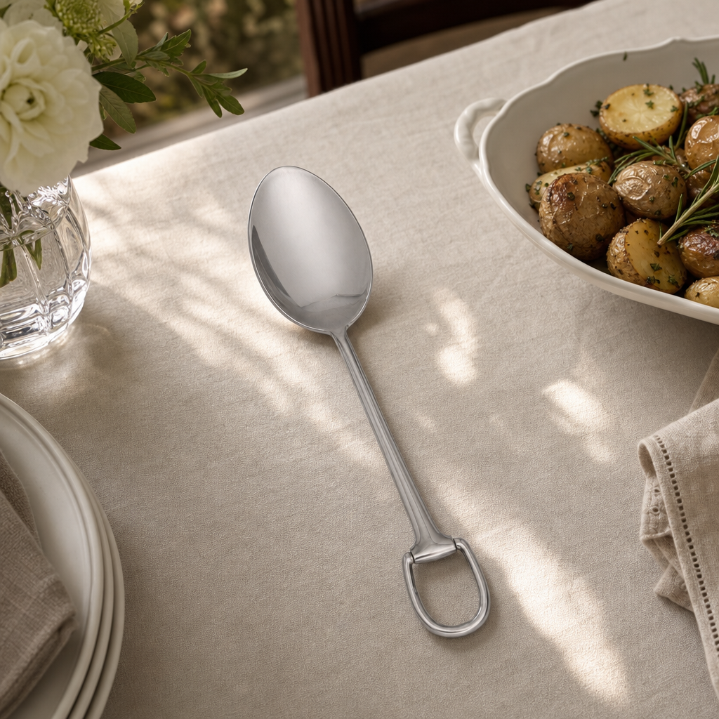 Stirrup Serving Spoon - Stainless Steel Matte Silver 5
