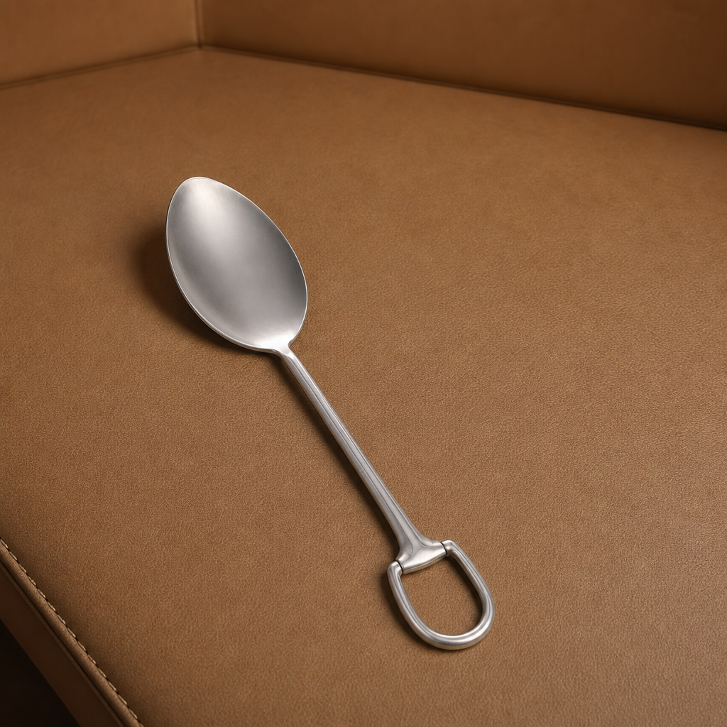 Stirrup Serving Spoon - Stainless Steel Matte Silver 3