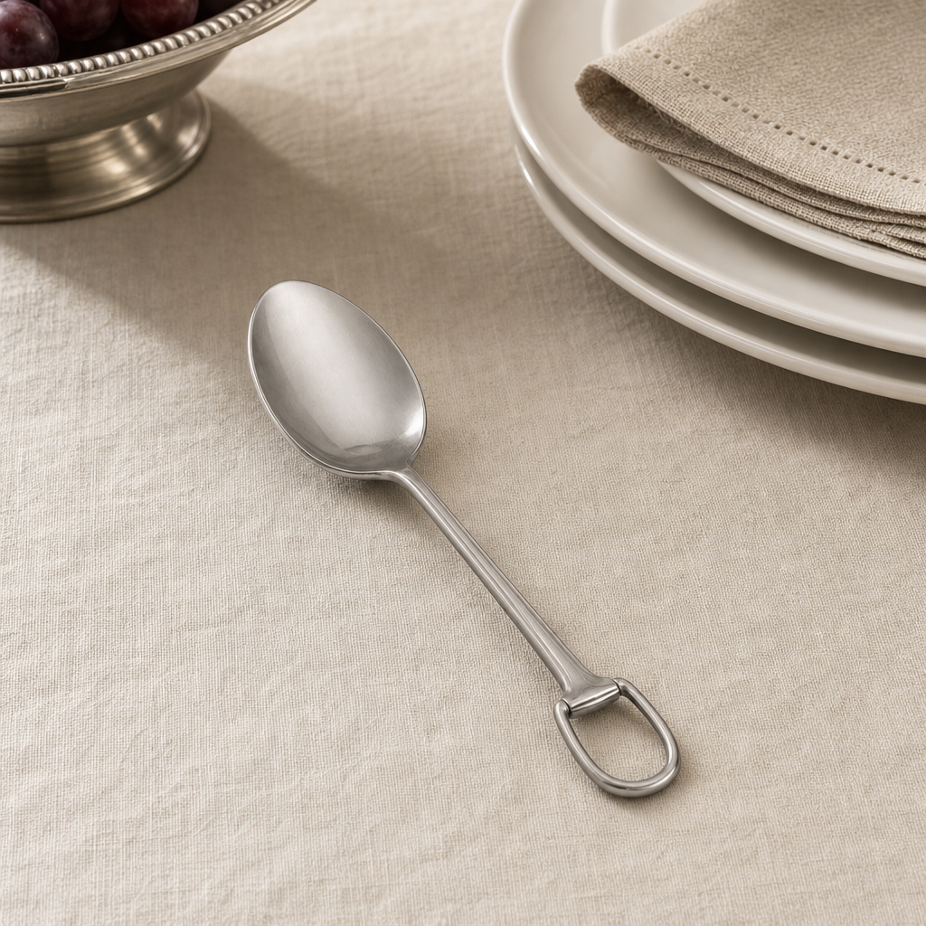 Stirrup Serving Spoon - Stainless Steel Matte Silver 3