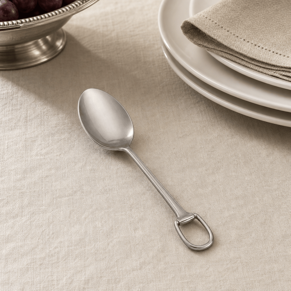 Stirrup Serving Spoon - Stainless Steel Matte Silver 3