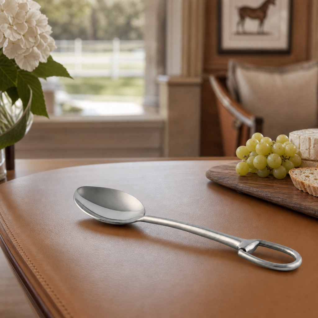 Stirrup Serving Spoon - Stainless Steel Matte Silver 7