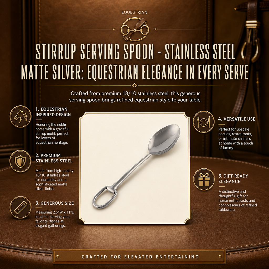 Stirrup Serving Spoon - Stainless Steel Matte Silver 8