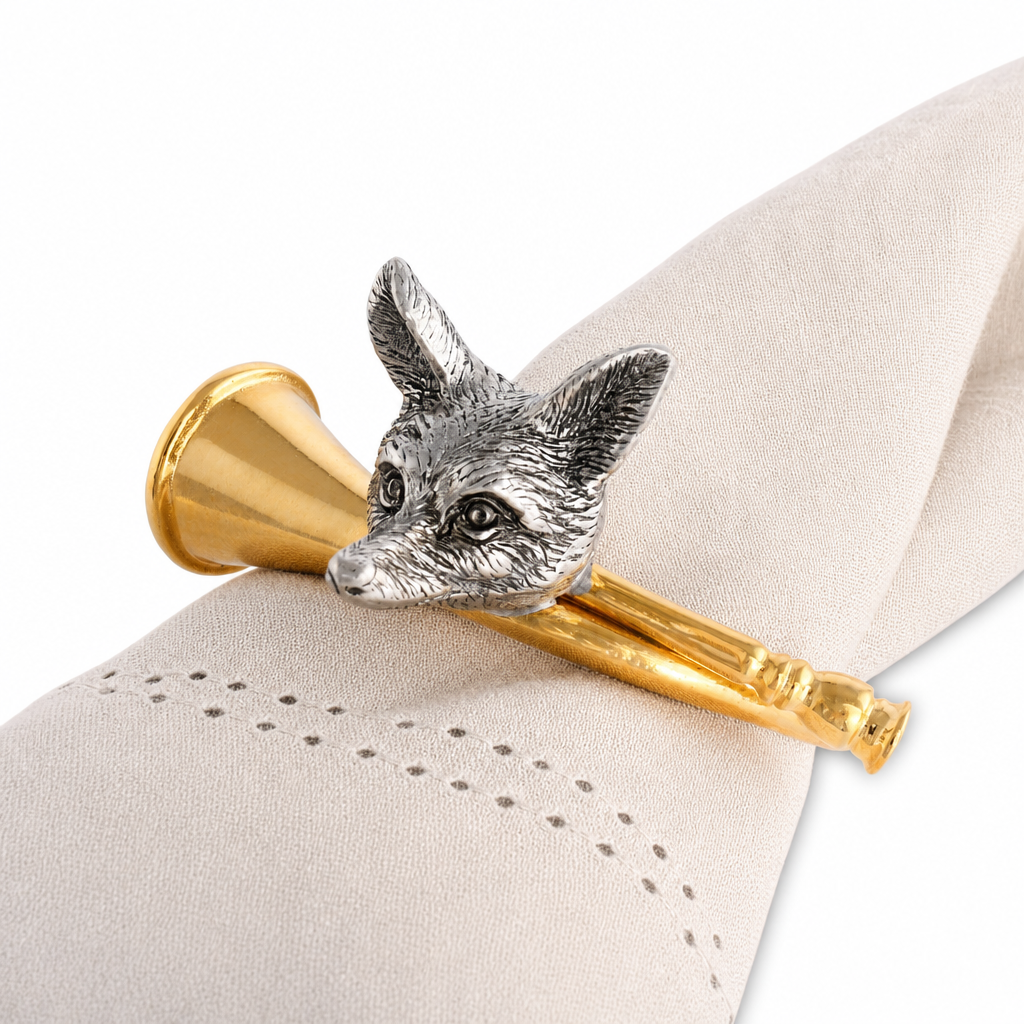 Golden Hunt Horn Napkin Ring 10