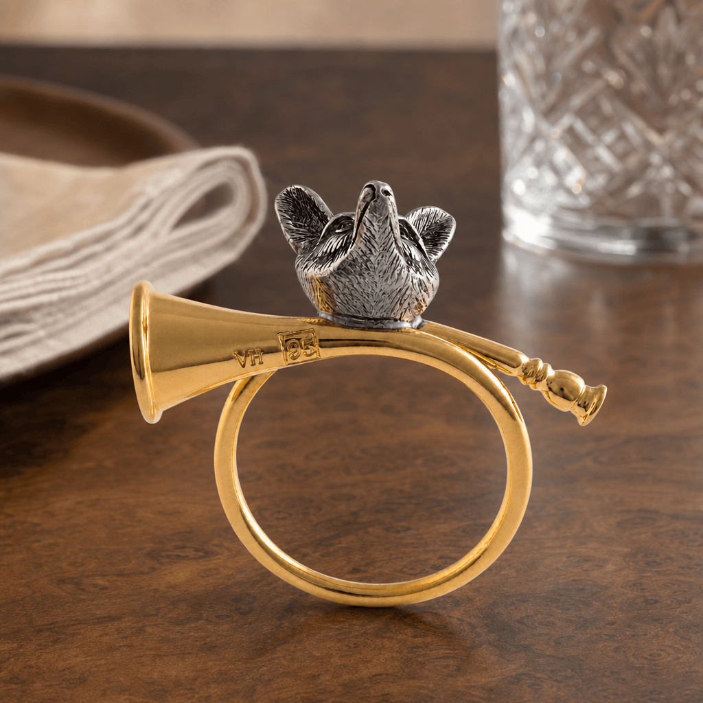 Golden Hunt Horn Napkin Ring 5
