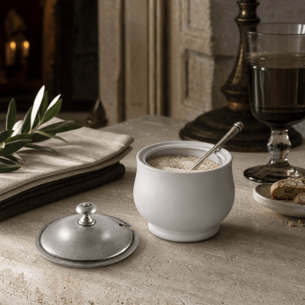 Classic Sugar Bowl and Spoon 8