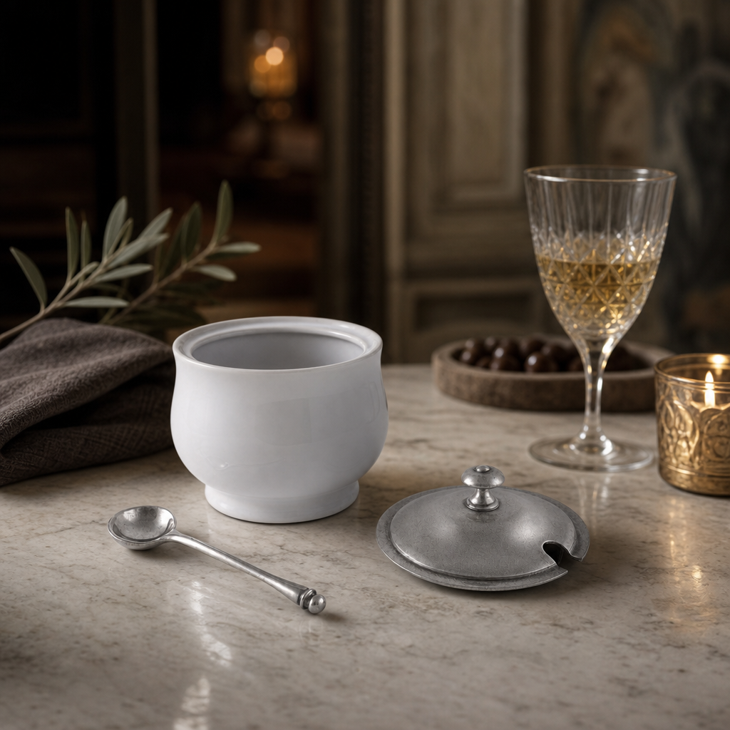 Classic Sugar Bowl and Spoon 9