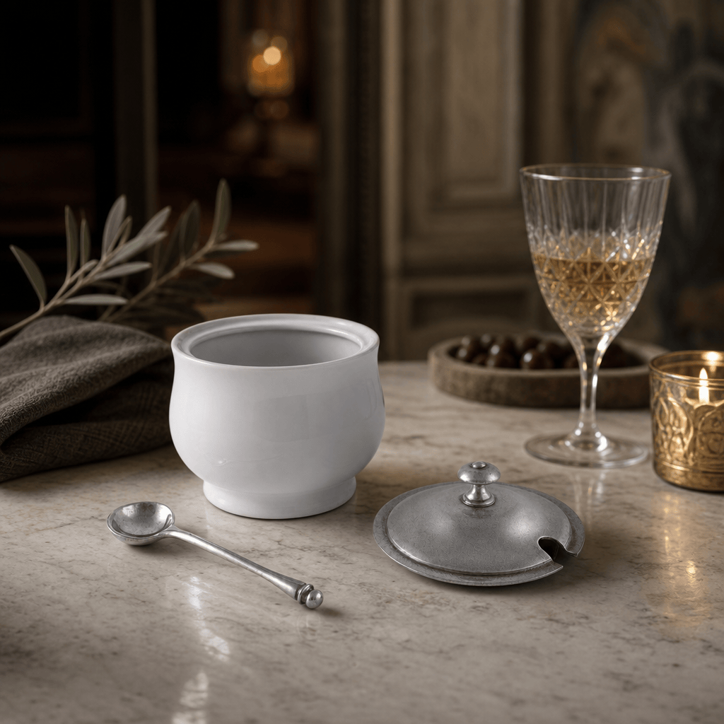 Classic Sugar Bowl and Spoon 9