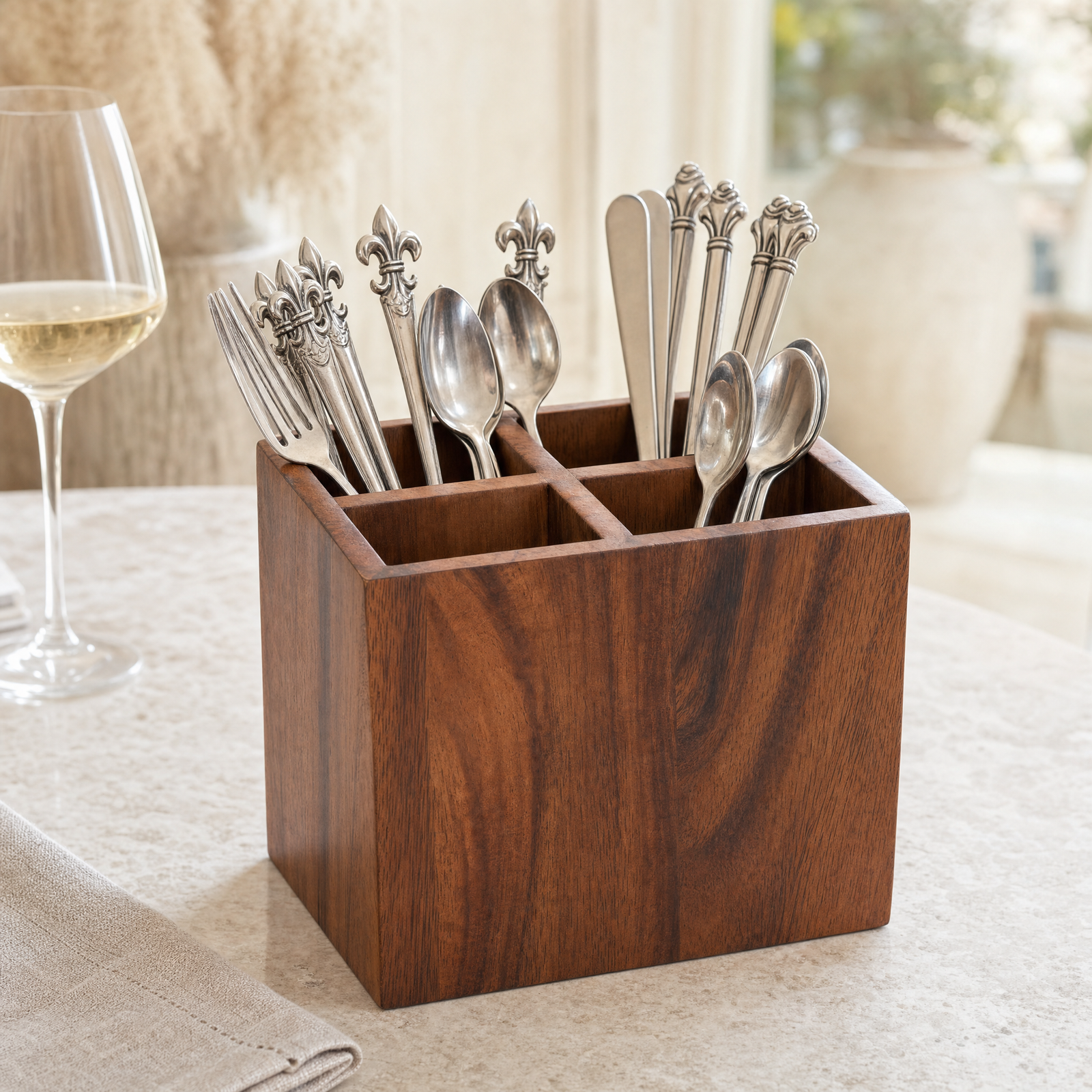 Fleur De Lis Flatware Caddy 5