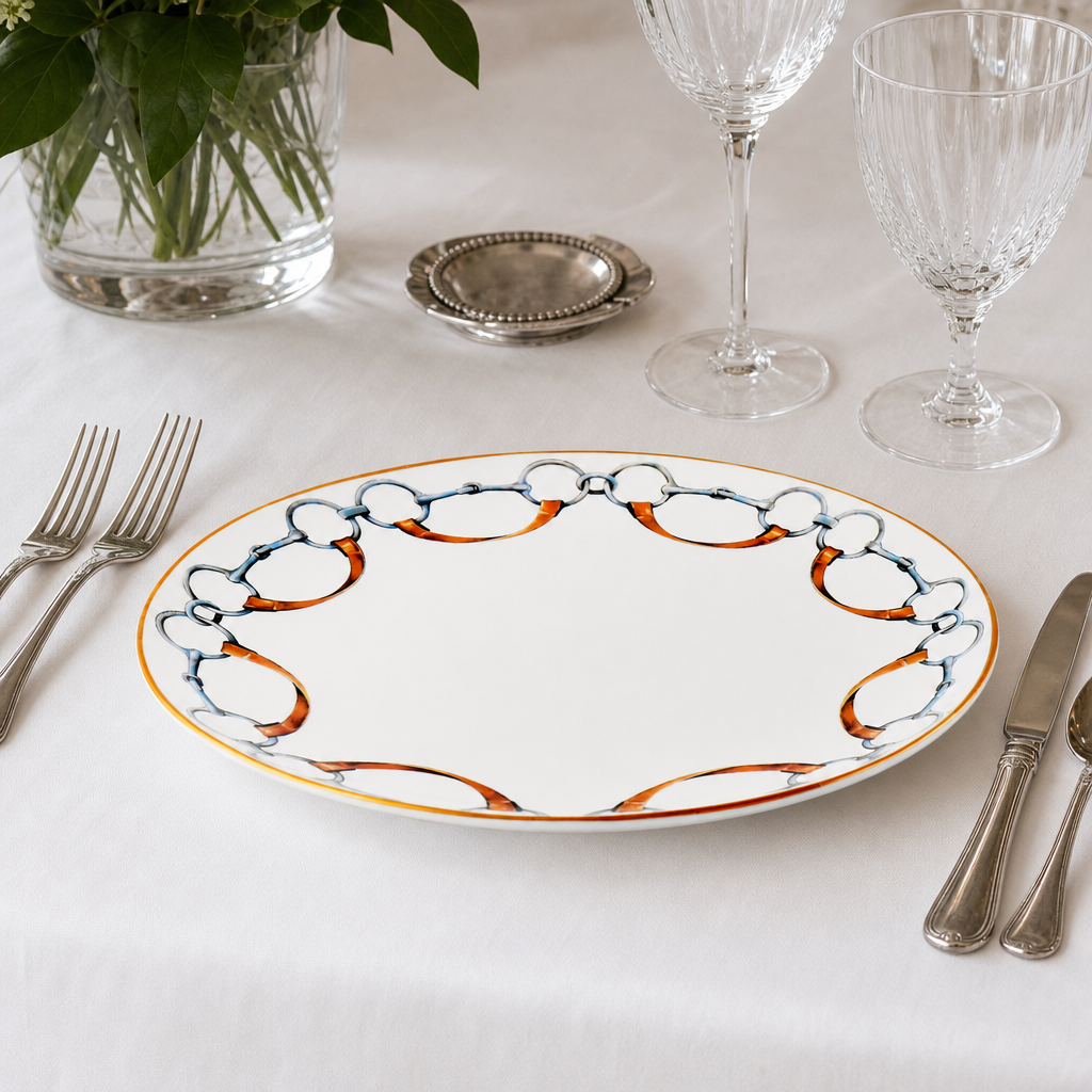 Wellington Bit Pattern Bone China Round Charger Plate 7