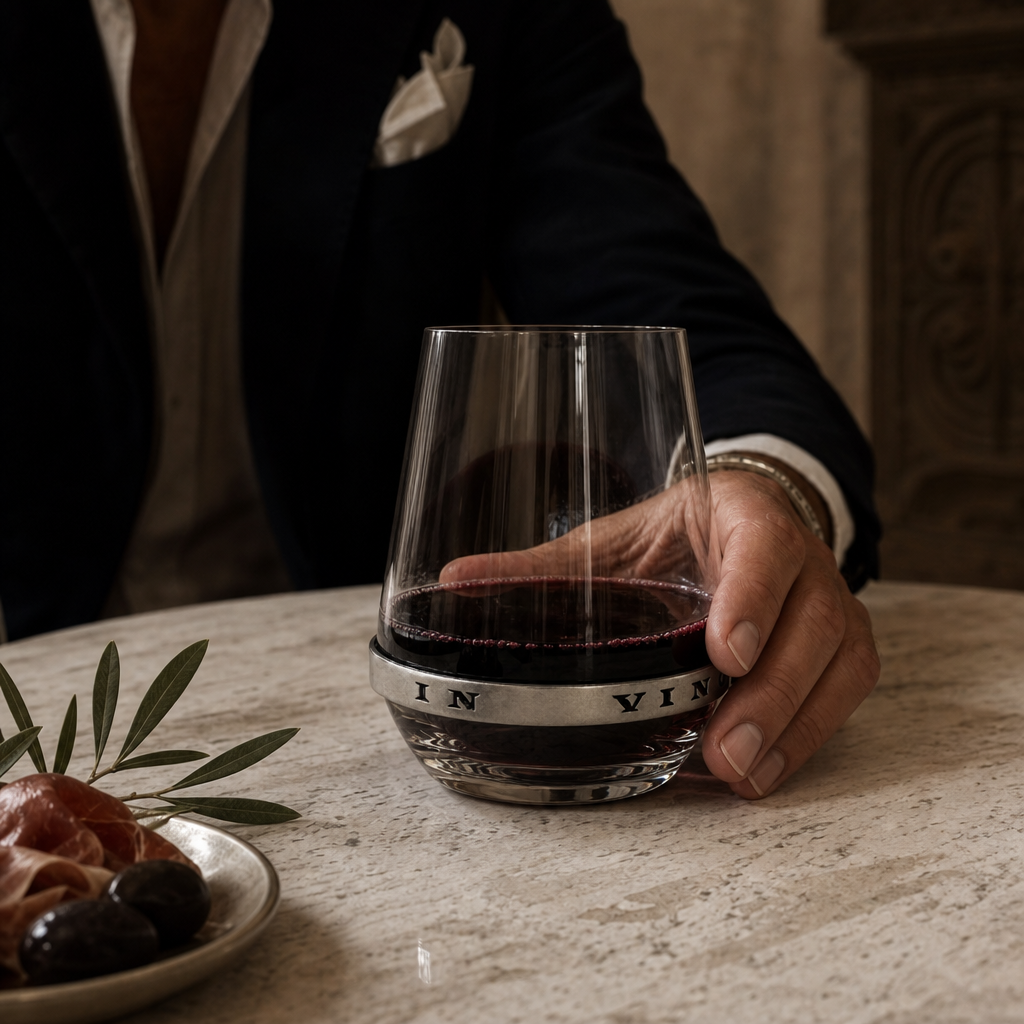 In Vino Veritas Stemless Red Wine Glass 6