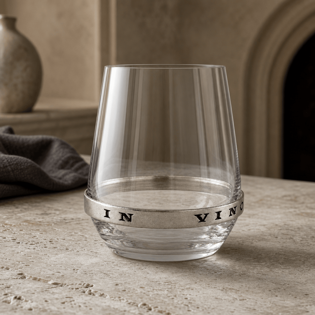 In Vino Veritas Stemless Red Wine Glass 2