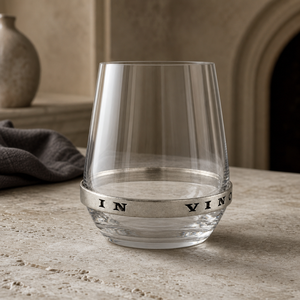 In Vino Veritas Stemless Red Wine Glass 2