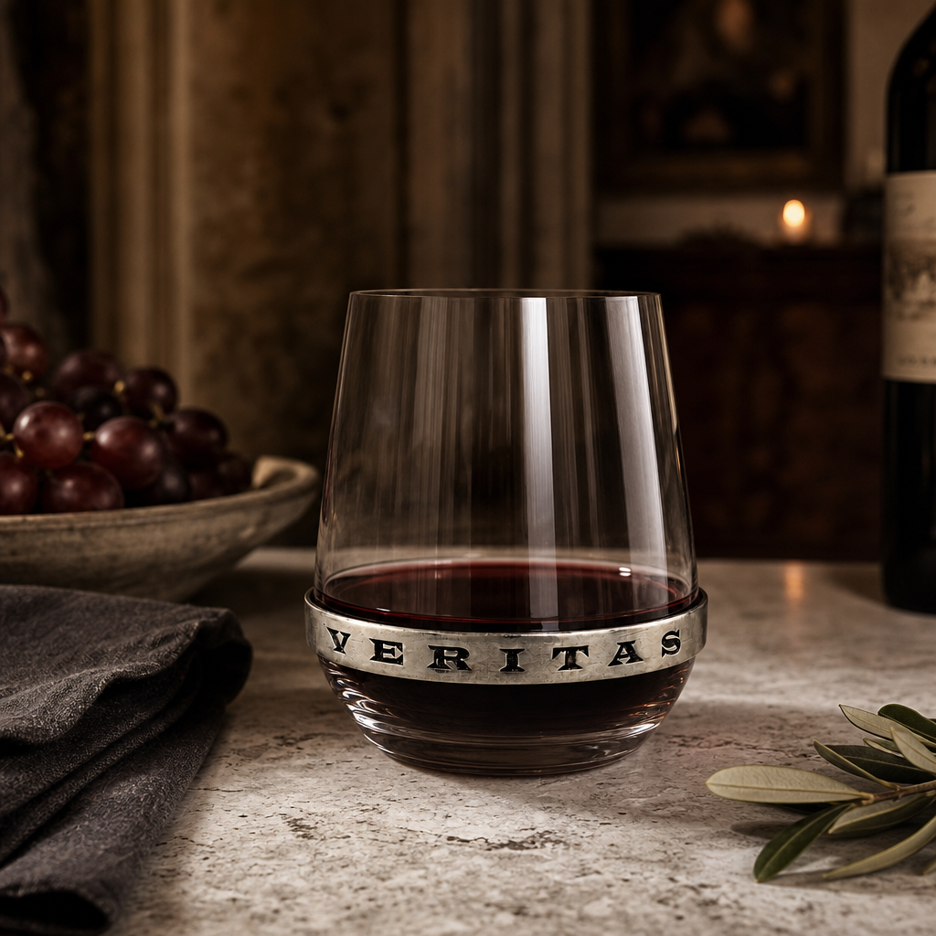 In Vino Veritas Stemless Red Wine Glass 8