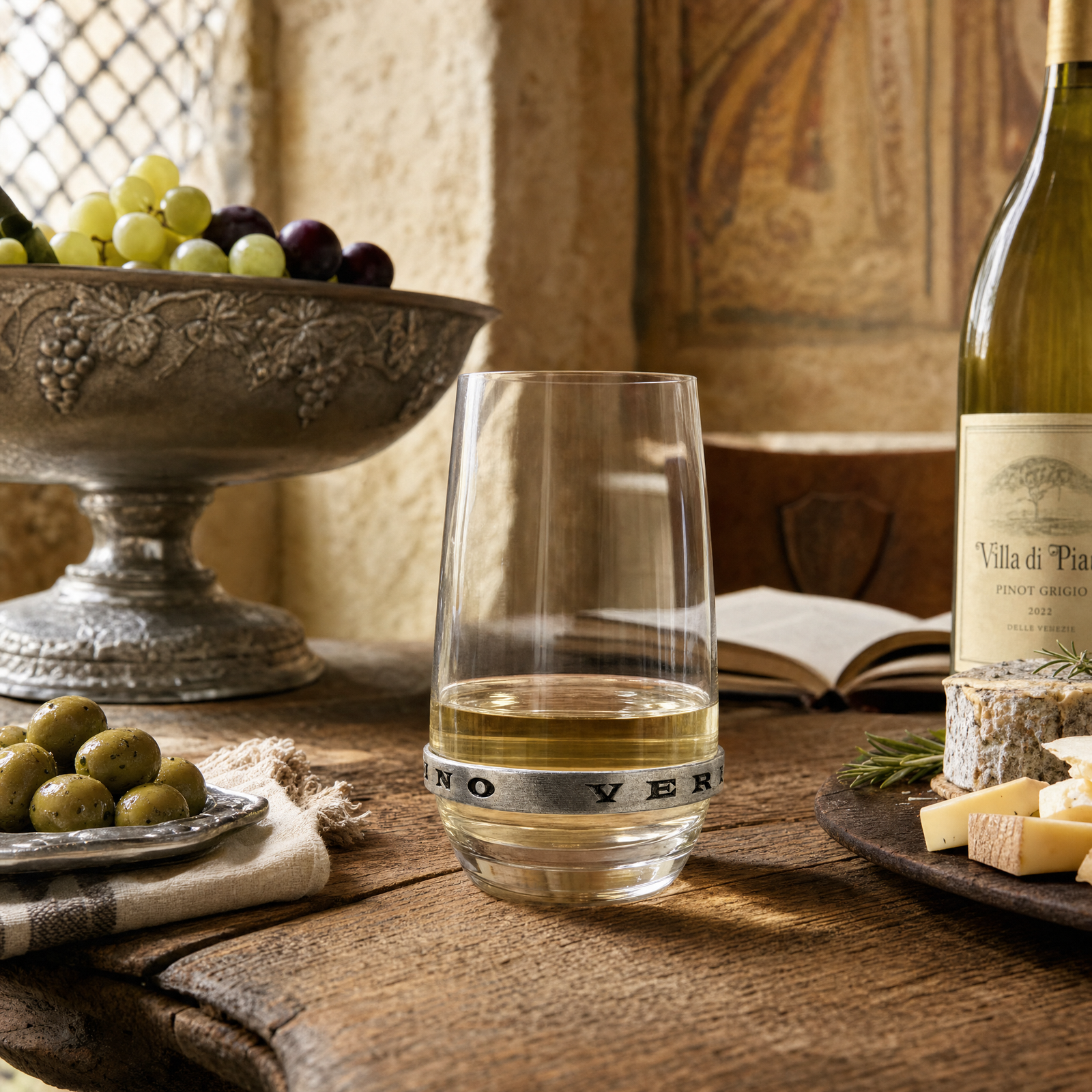 In Vino Veritas Stemless White Wine Glass 7