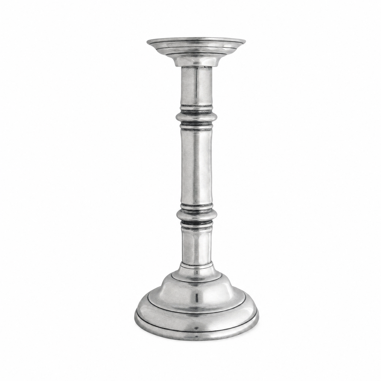 Classic Pewter Pillar Candlestick 1