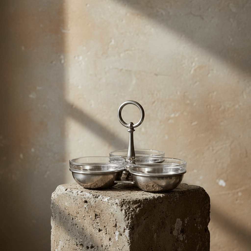Pewter Condiment Trio