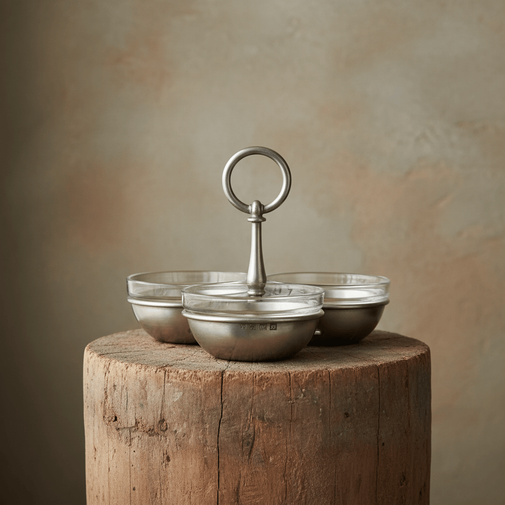 Pewter Condiment Trio