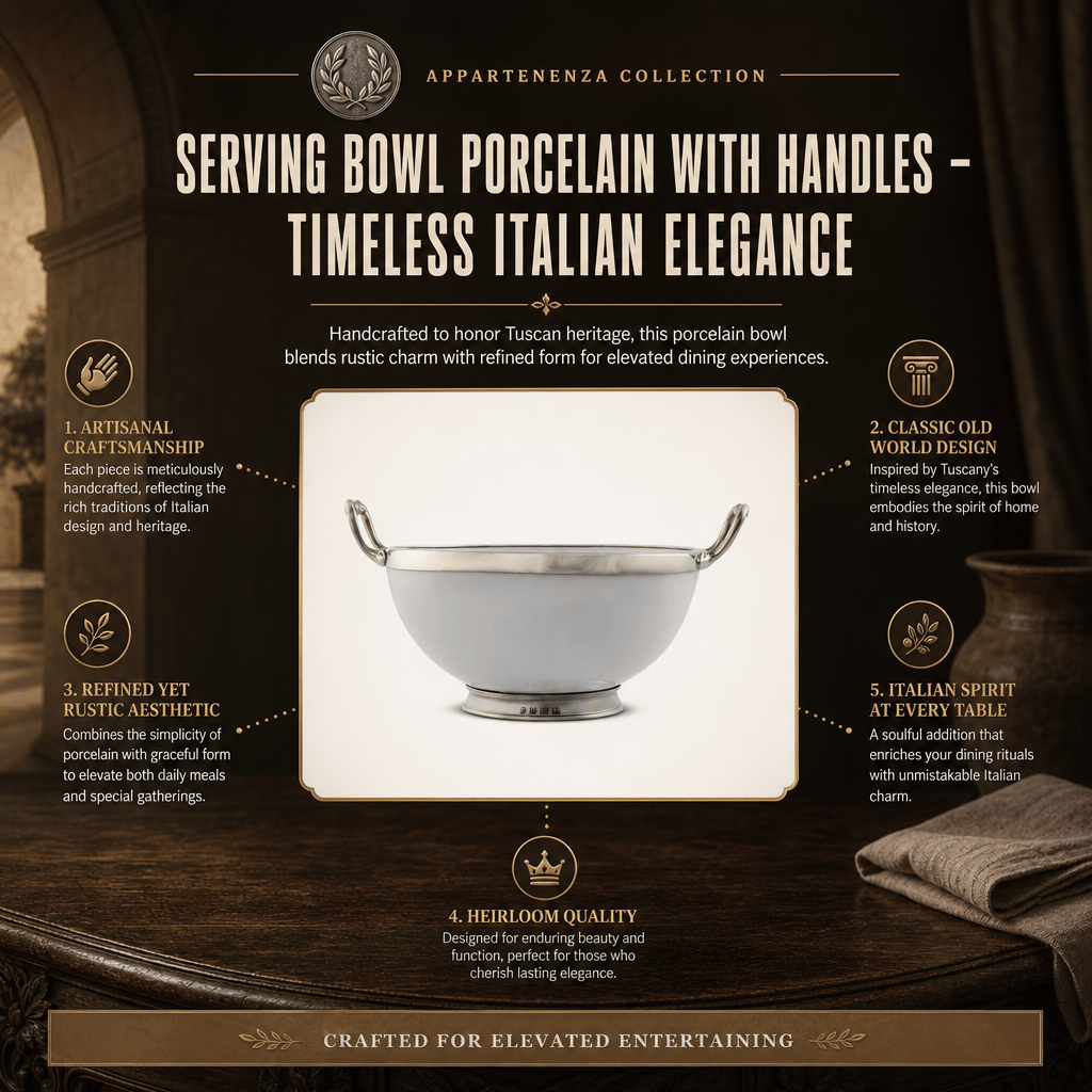 Serving Bowl Porcelain with Handles 11