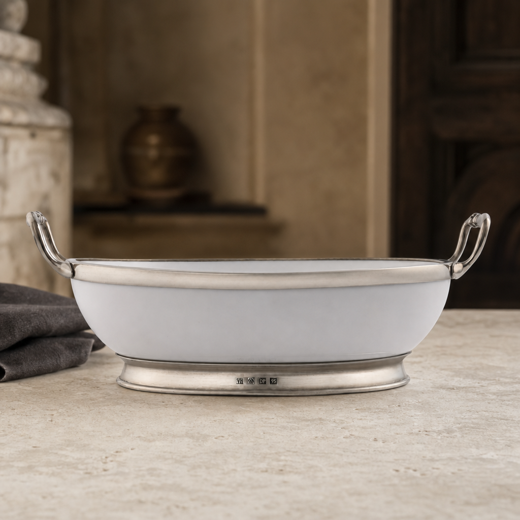 Oval Bowl Porcelain with Handles 2
