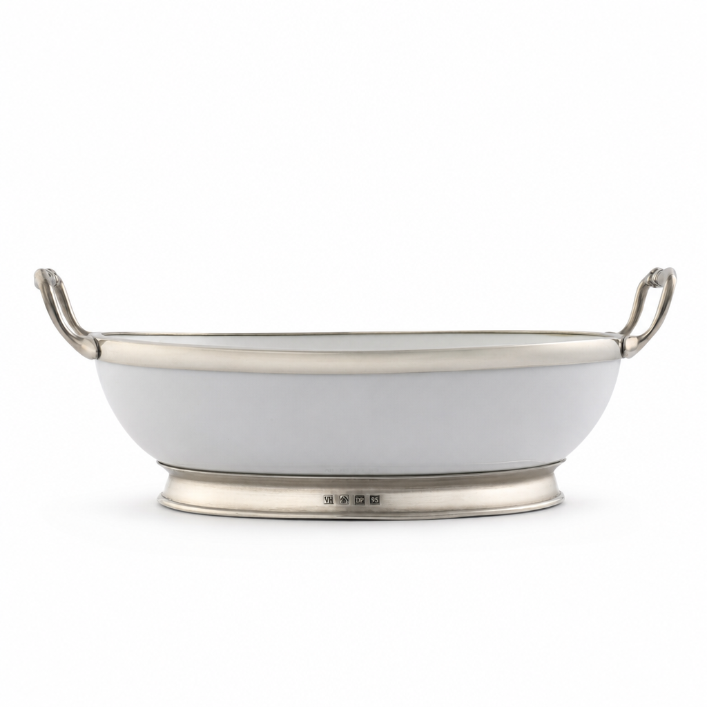 Oval Bowl Porcelain with Handles 1