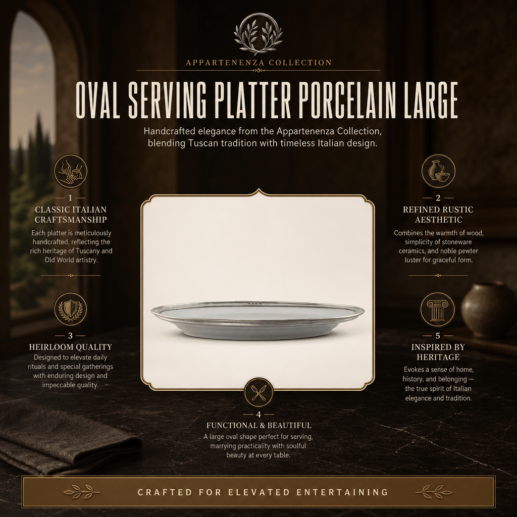 Oval Serving Platter Porcelain Large 11