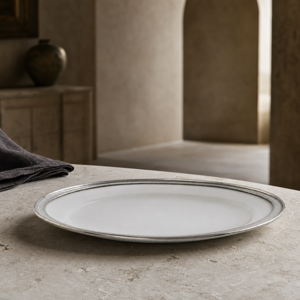 Oval Serving Platter Porcelain Med 3