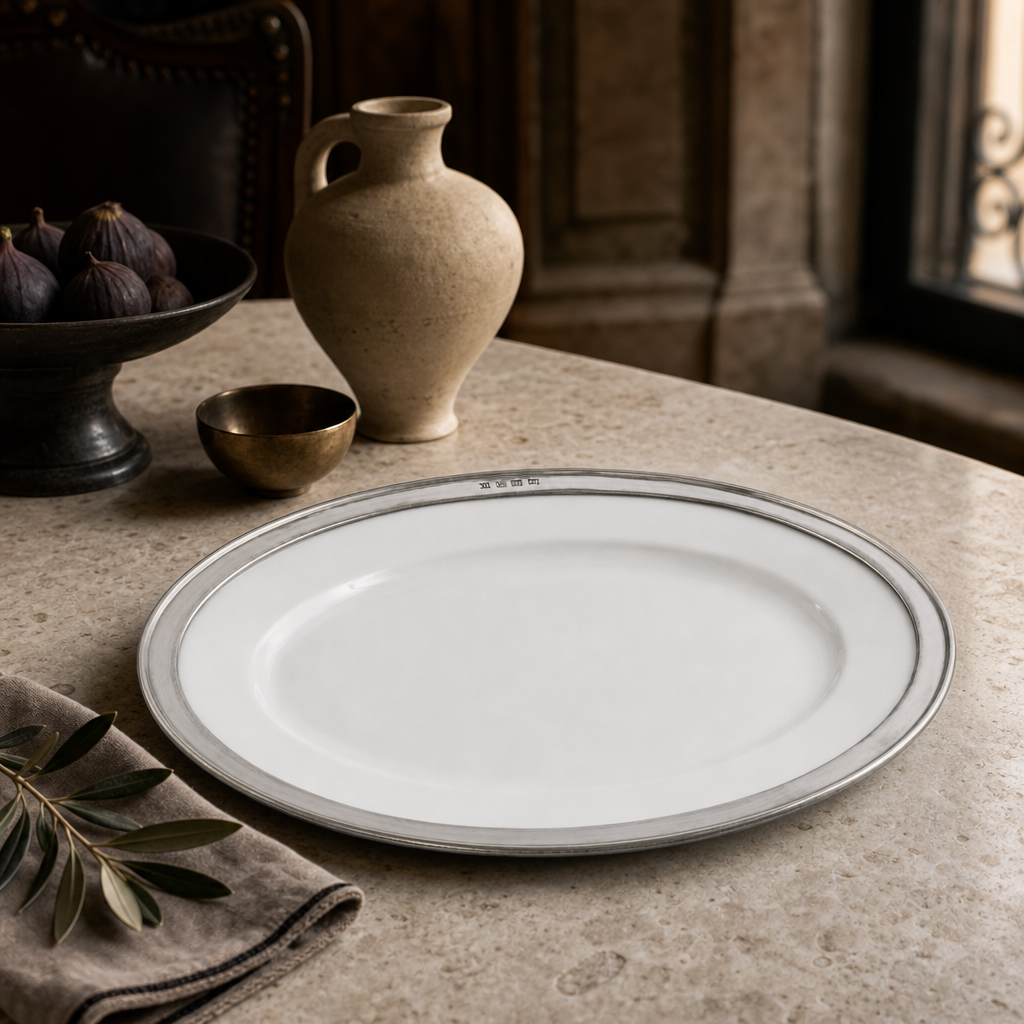Oval Serving Platter Porcelain Med 8