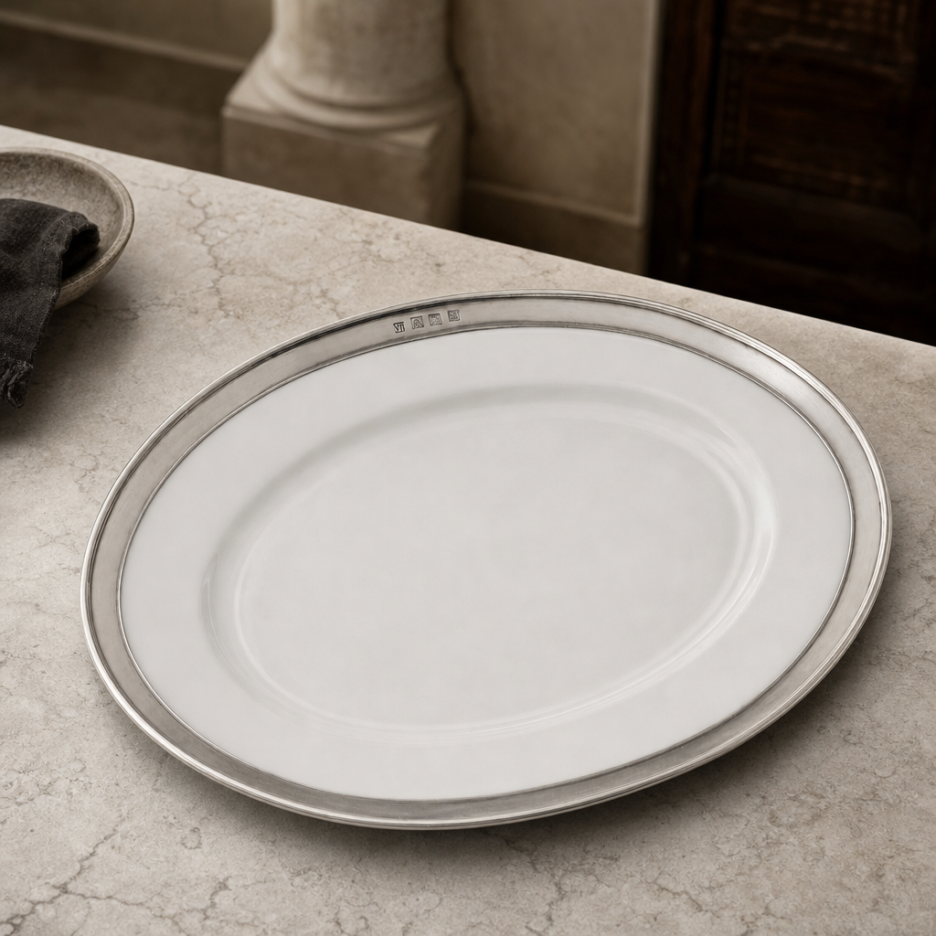 Oval Serving Platter Porcelain Med 5