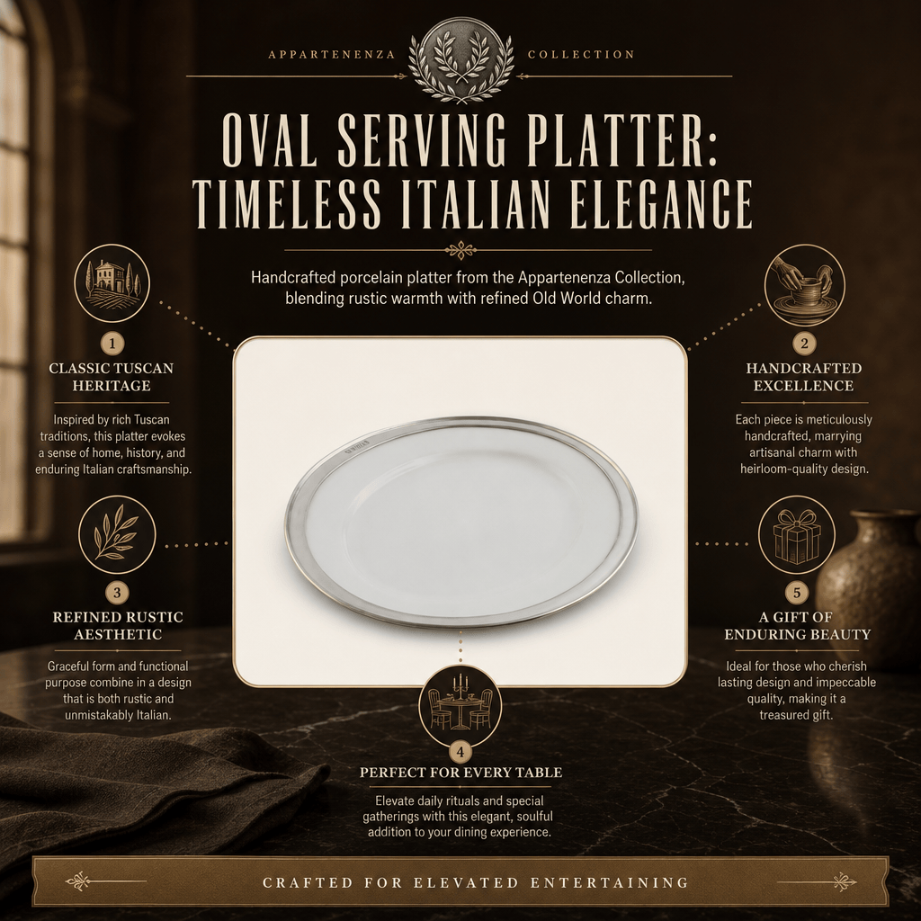 Oval Serving Platter Porcelain Med 11