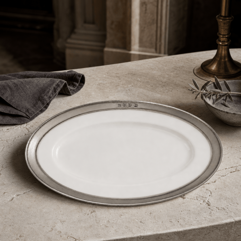 Oval Serving Platter Porcelain Small 8