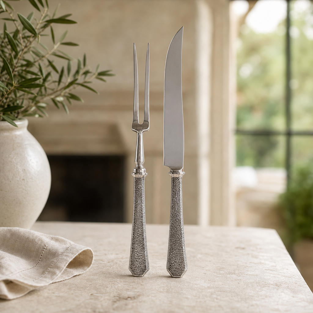Hammered Carving Set 4
