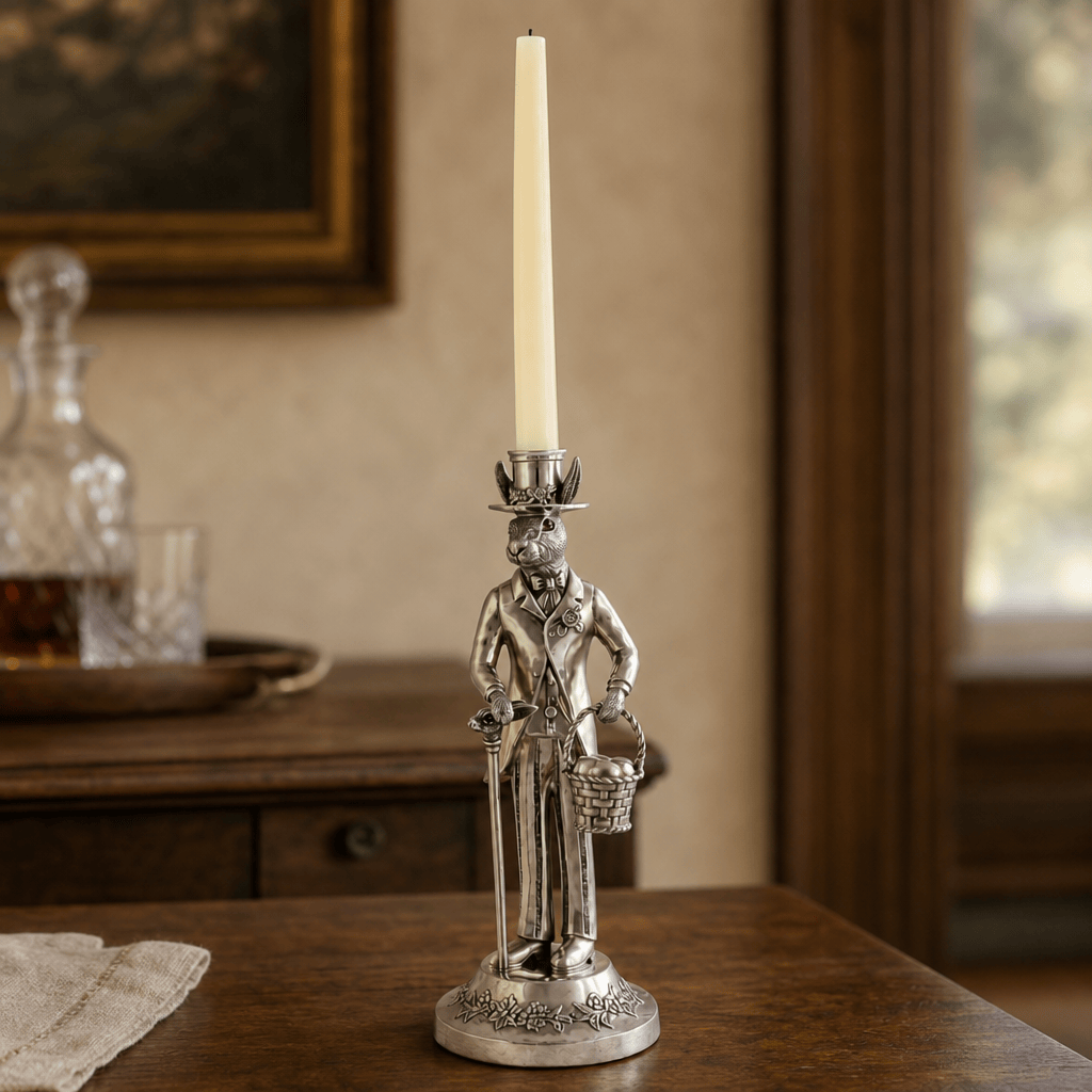 Gentleman Hare Tall Candlestick 4