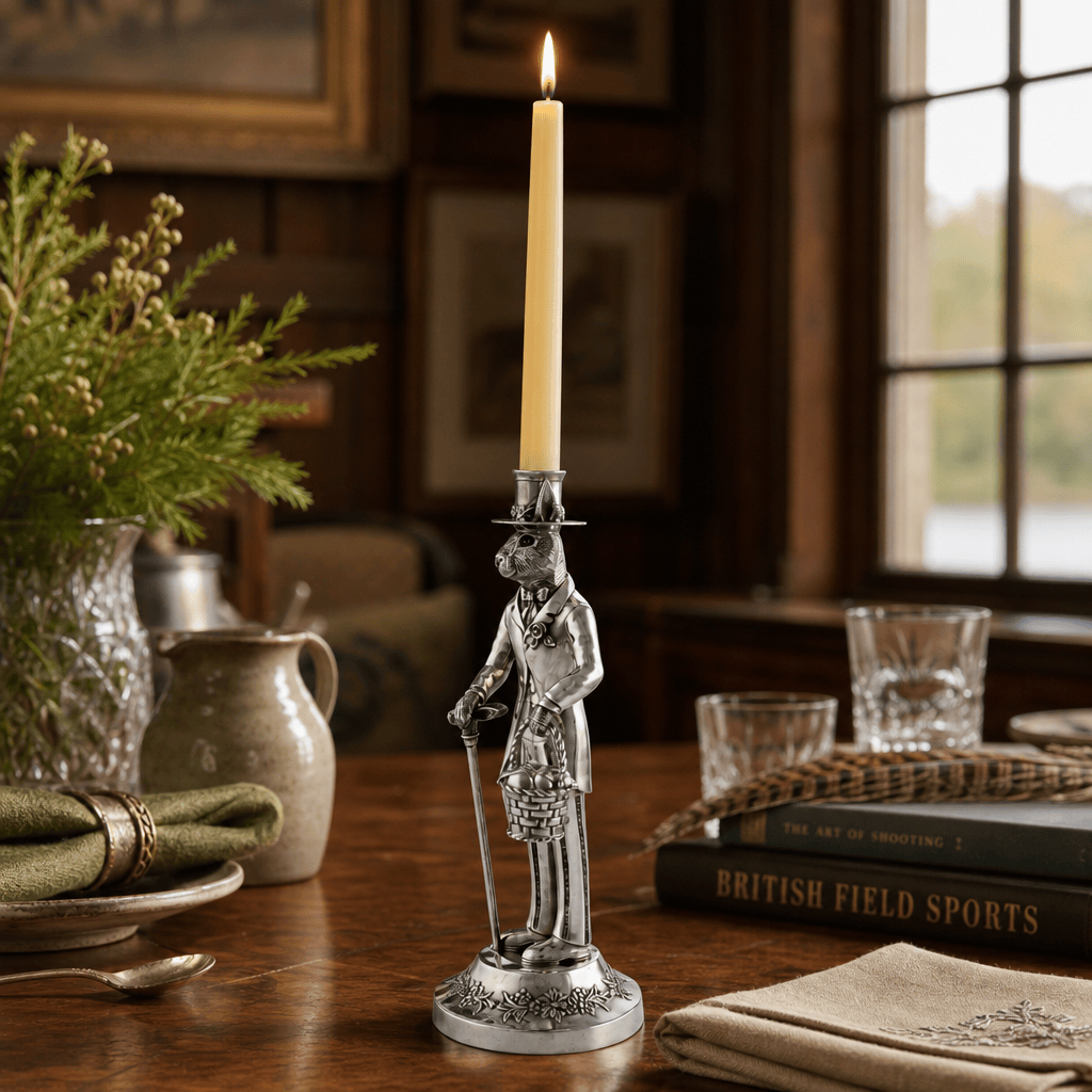 Gentleman Hare Tall Candlestick 9