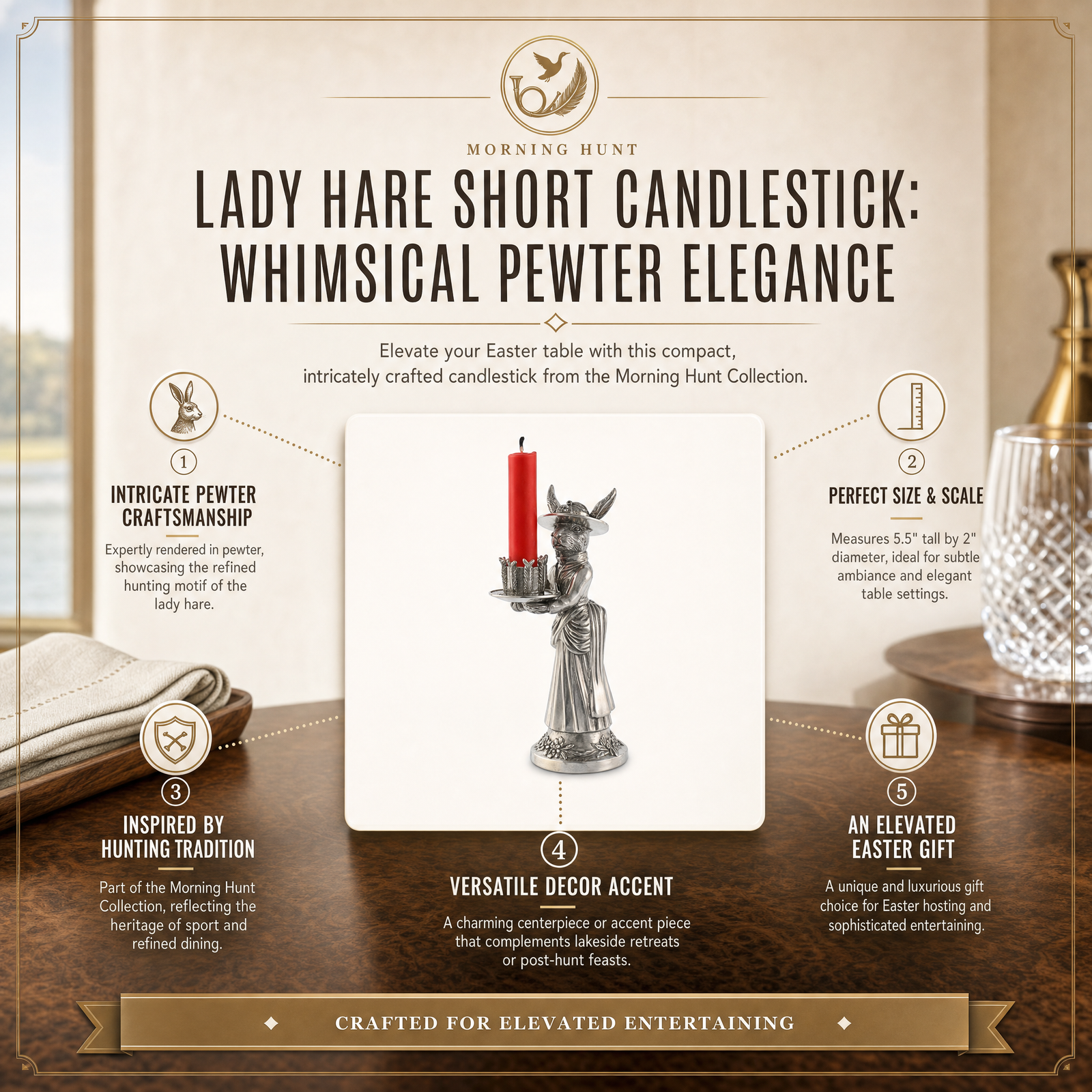 Lady Hare Short Candlestick 11