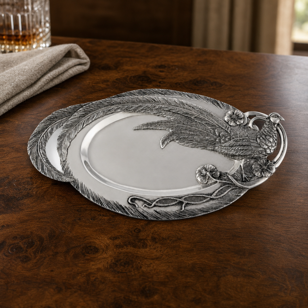 Pheasant Feather Oblong Tray 2