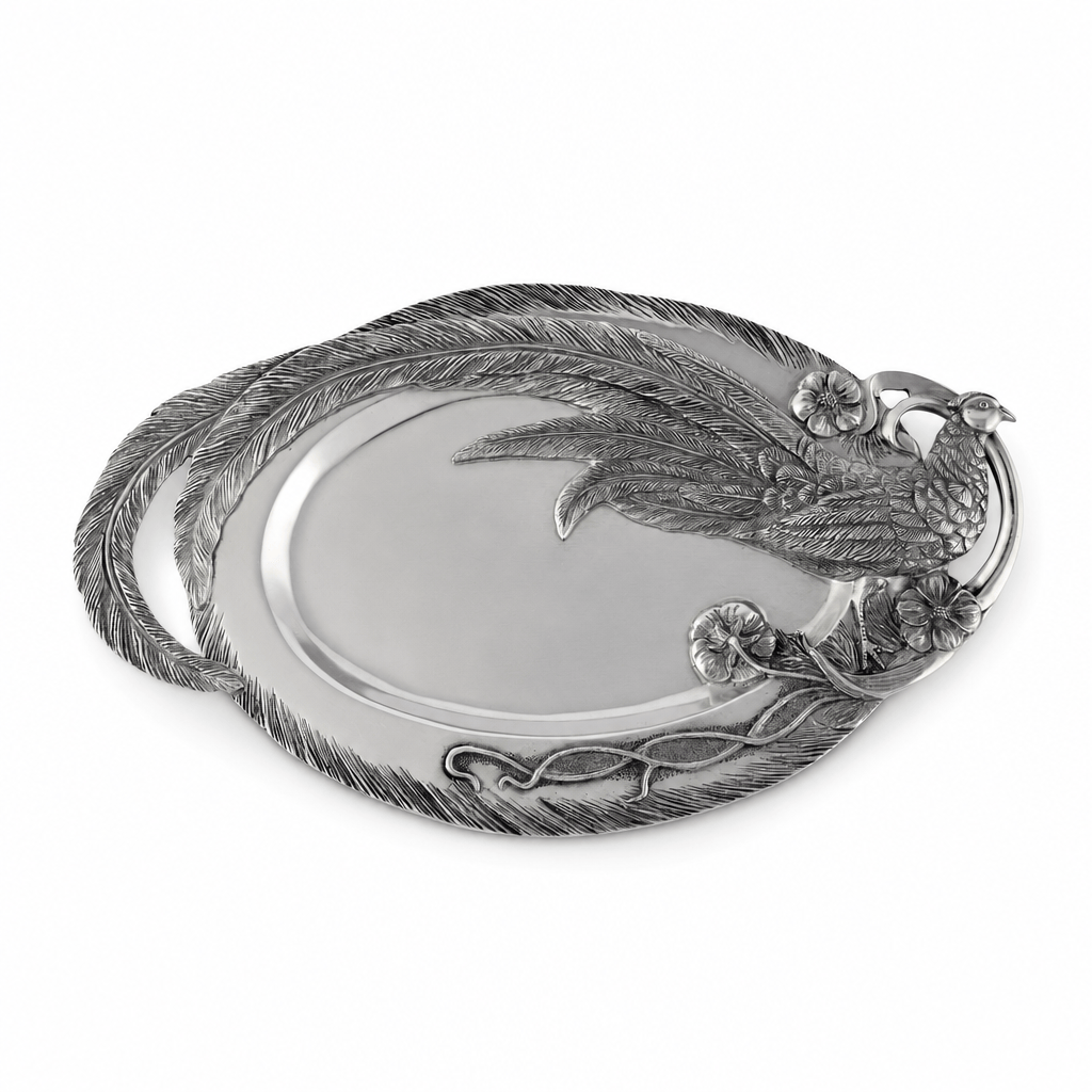Pheasant Feather Oblong Tray 1