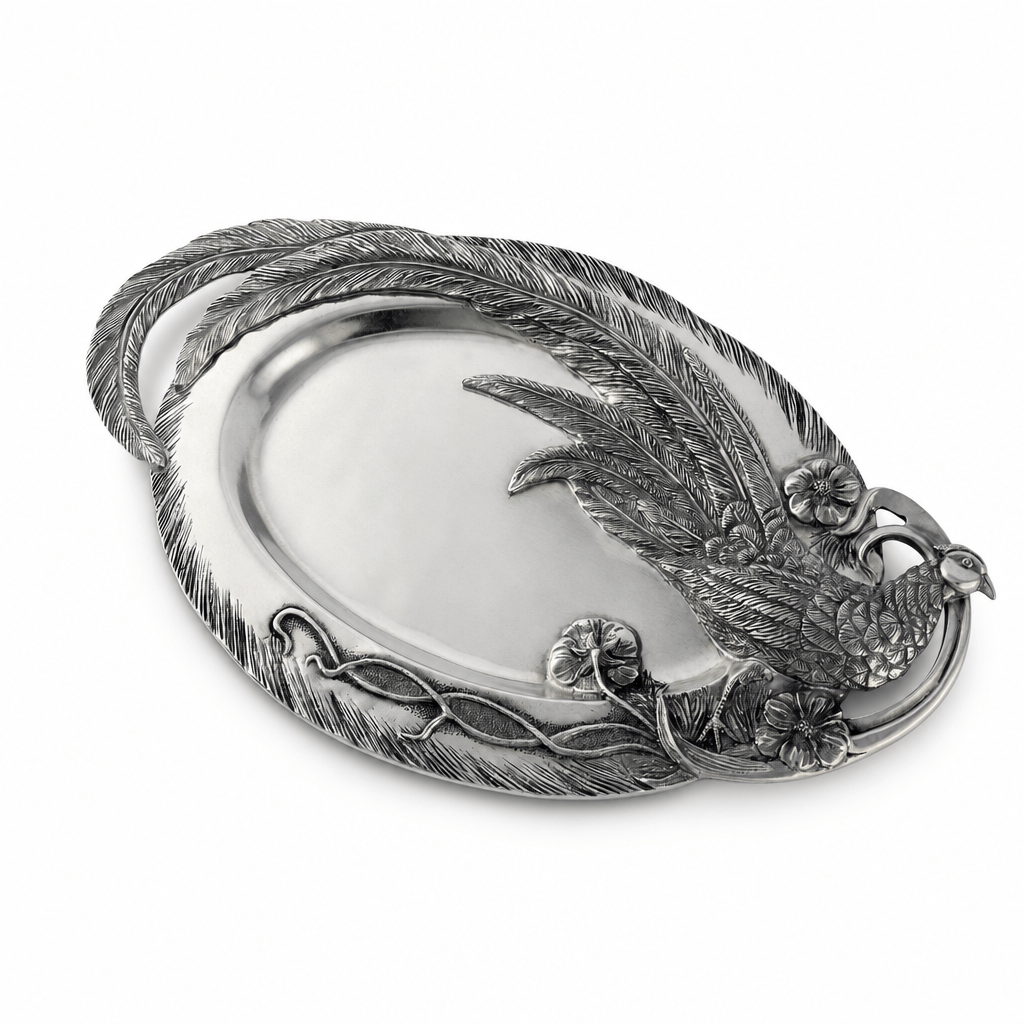 Pheasant Feather Oblong Tray 10