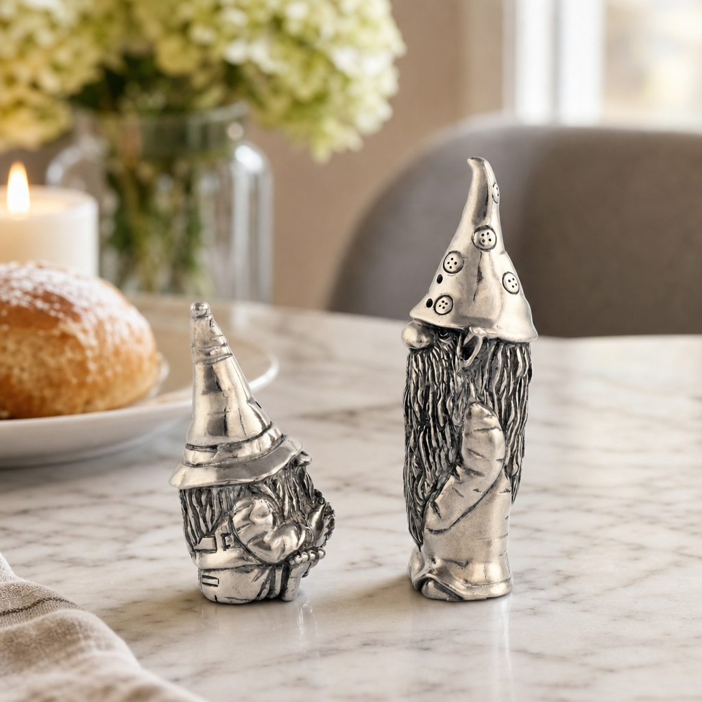 Gnome Pewter Salt and Pepper 11
