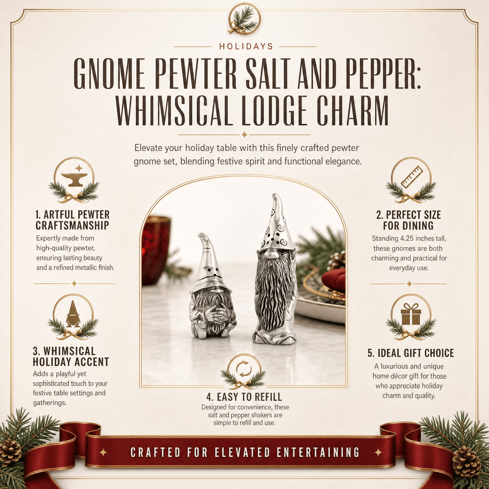 Gnome Pewter Salt and Pepper 9