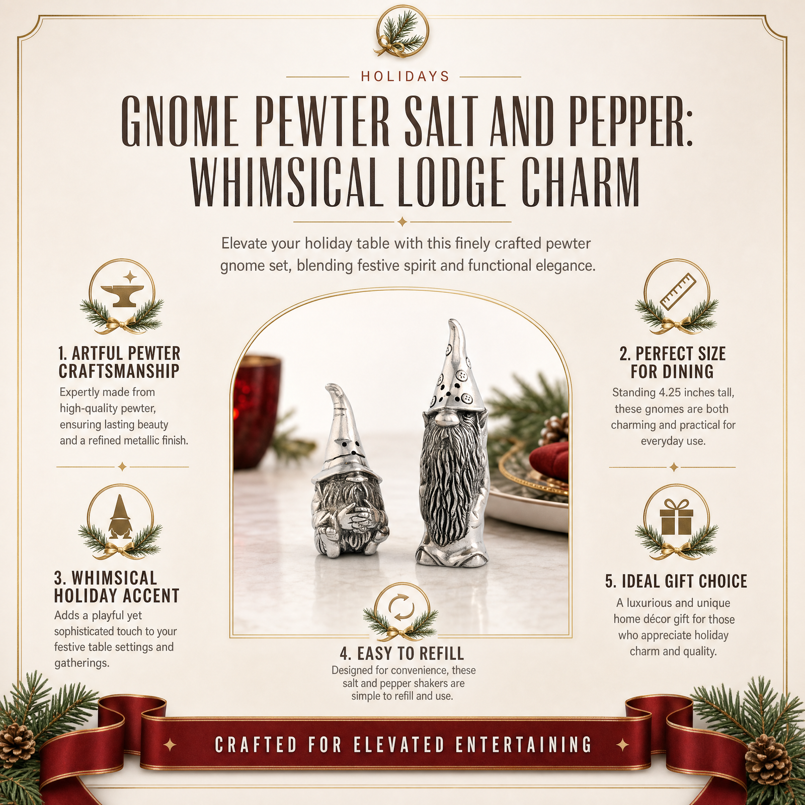Gnome Pewter Salt and Pepper 9