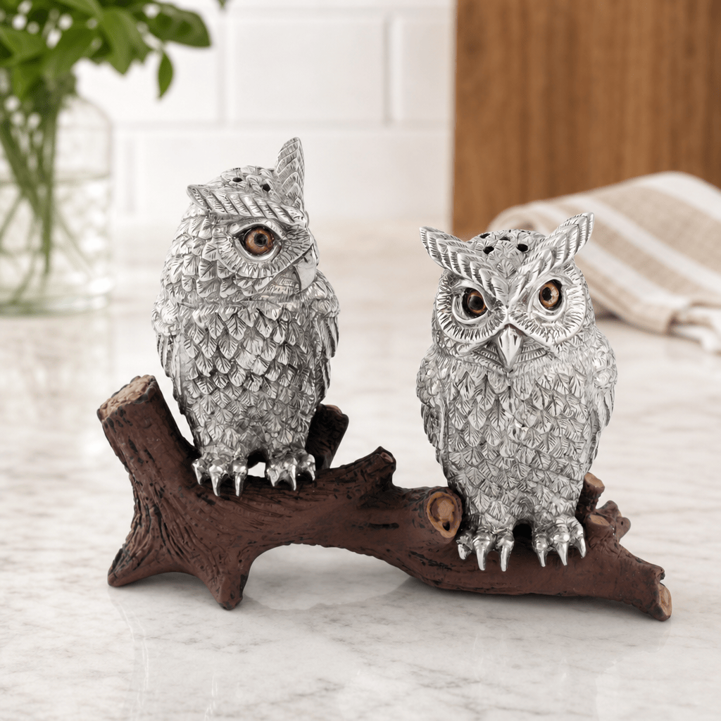 Owl on Log Salt and Pepper Shaker 2